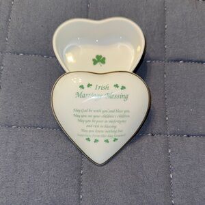 Heart-Shaped Irish Marriage Blessing Dish
